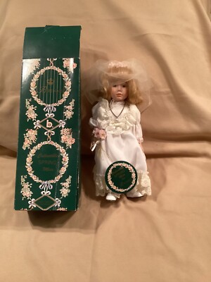 Vintage 1994 Brinns Collectable 12'' Spring Miss Porcelain Doll