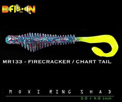 #133 BFISHN MOXI Ring Shad Twister Grub Soft Scented Salty Lure Pelagic Jig Bait
