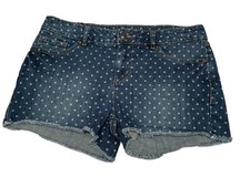 L C Lauren Conrad denim shorts Womens Size 10 cut offs Polka Dot Sho918i 