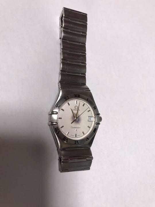 Omega Constellation Vintage Date Silver Round Quartz Mens Omega Constellation Vintage Date Silver Round Quartz Mens