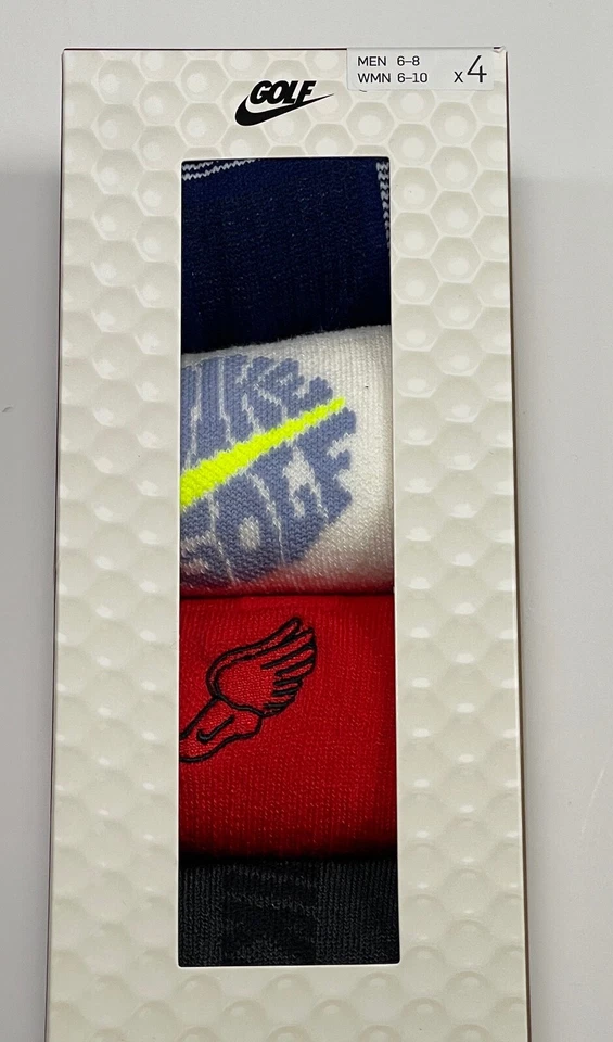 PAR DE CALCETINES DE GOLF NIKE PARA EL CAMPO PAQUETE DE 4 CREW MULTICOLOR - CN1543 902 TALLA M Foto 4 de 4