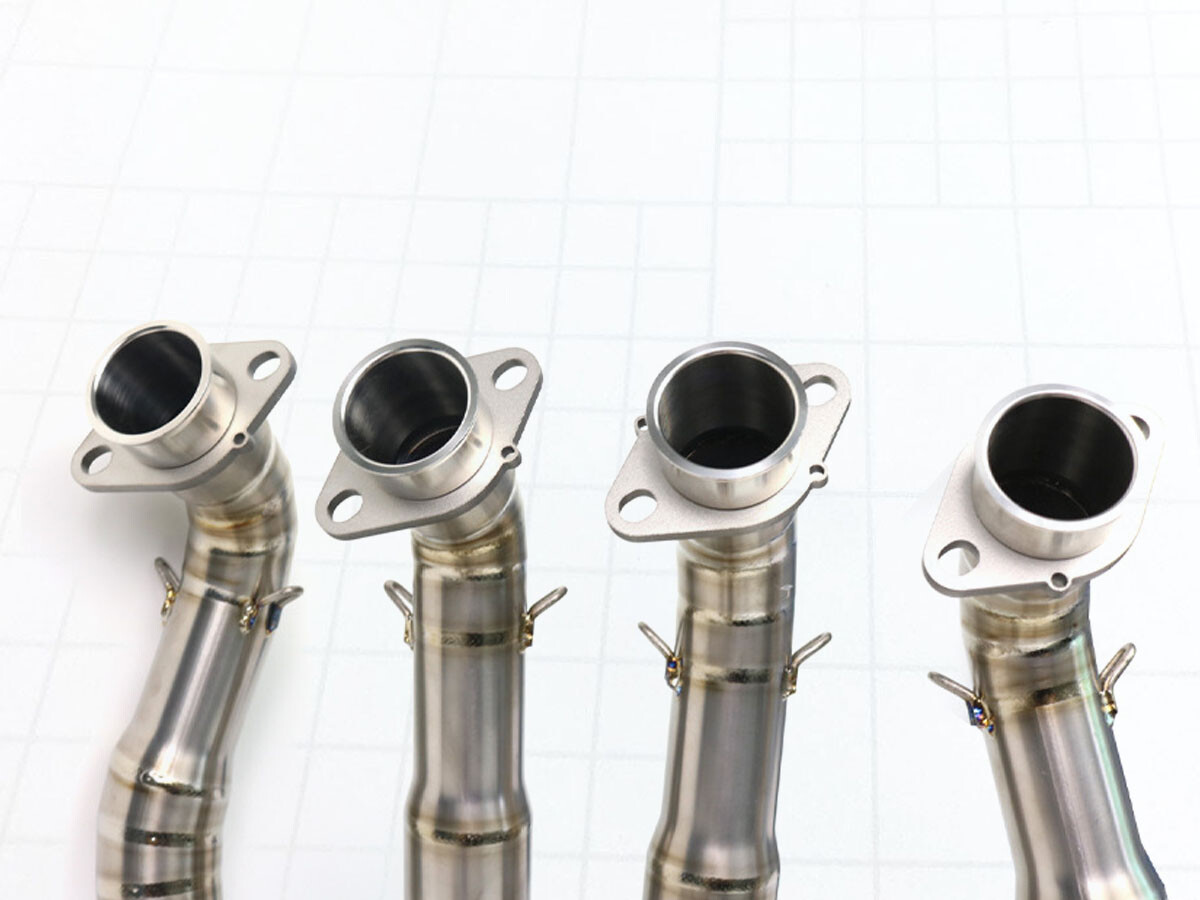 Full Exhaust System Header Front Link Pipe Titanium For Suzuki