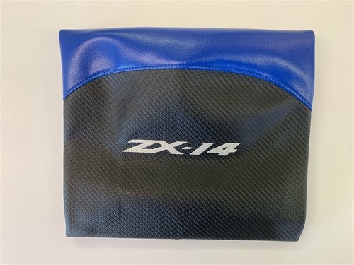 (Color: 2006 Blue/Black Carbon Texture) Kawasaki ZX14 Second Look Seat Cover - Picture 2 of 2