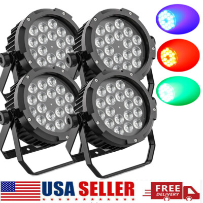 4x IP67 Waterproof Party Light RGBWA UV 18X15w LED Par Light DMX Stage Lighting