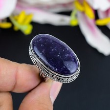Blue Sodalite Ring Gemstone Handmade Jewelry 925 Sterling Silver Ring