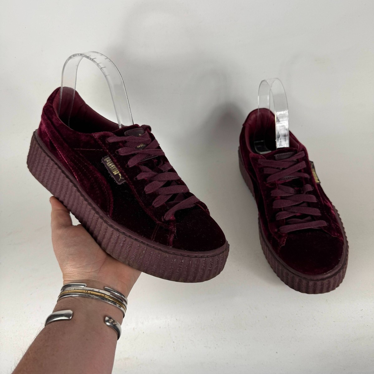 スニーカー Puma Creeper Velvet Rihanna Fenty  Purple (W) Puma Creeper Velvet Platform Sneakers Women 8 Rihanna Fenty