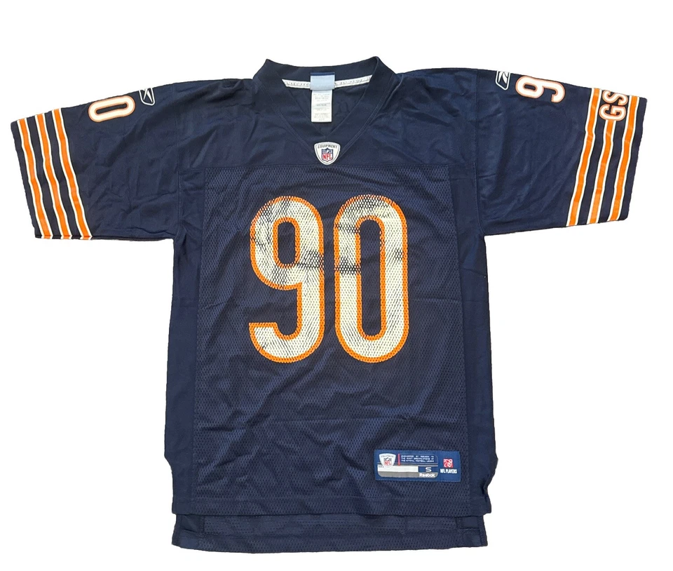 Camiseta deportiva pequeña de los Chicago Bears Julius Peppers para hombre azul Reebok  Foto 2 de 4