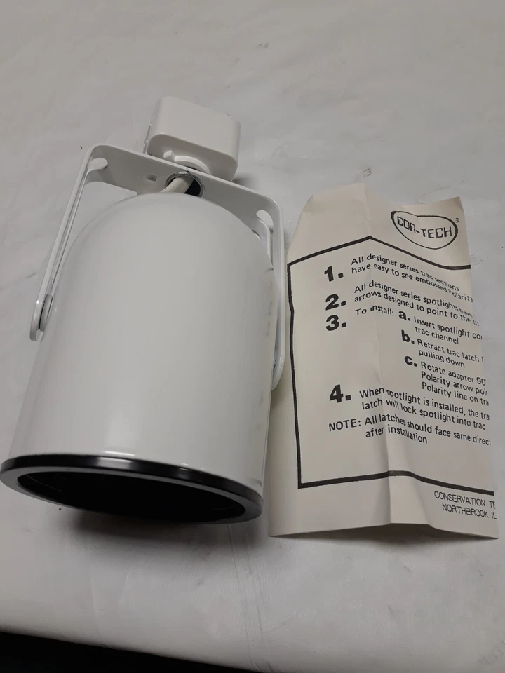 CONT-TECH LIGHTING CTL-2216 DESIGNER SERIES TRACK LIGHTING SPOTLIGHT WHITE NEW - Image 3 of 4
