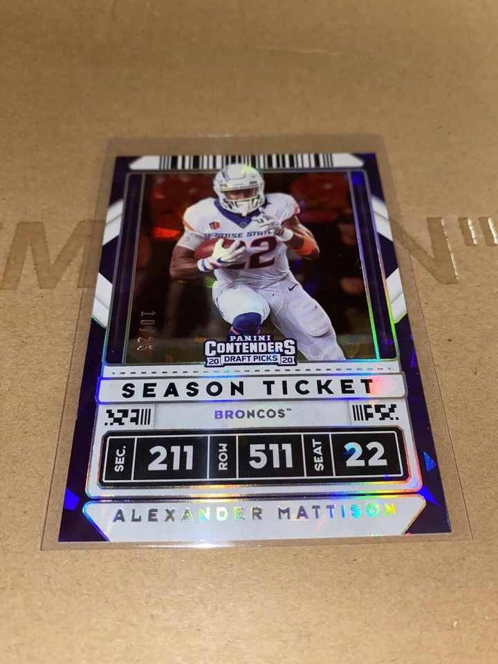 2020 panini contenders draft picks Alexander Mattison # 10/23 Cracked Ice 🔥 - Image 2 of 4