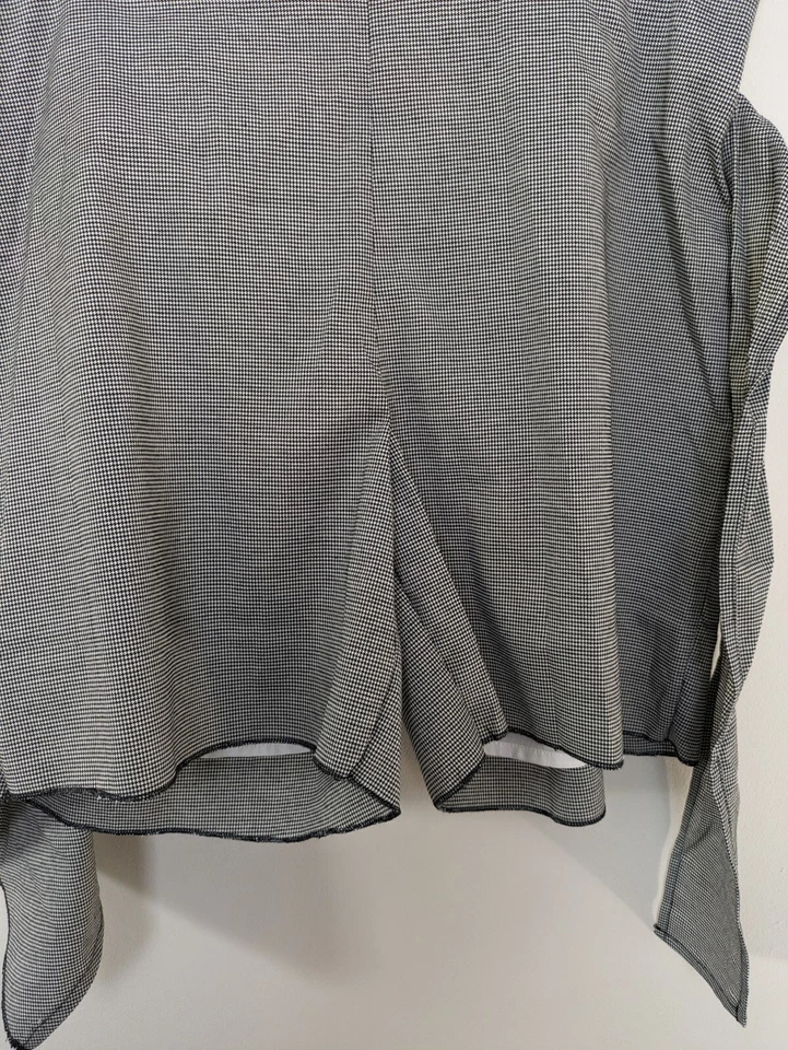 FP движение черный/белый имбирь чек надежном передней галстук шорты женский размер L - Изображение 4 из 4