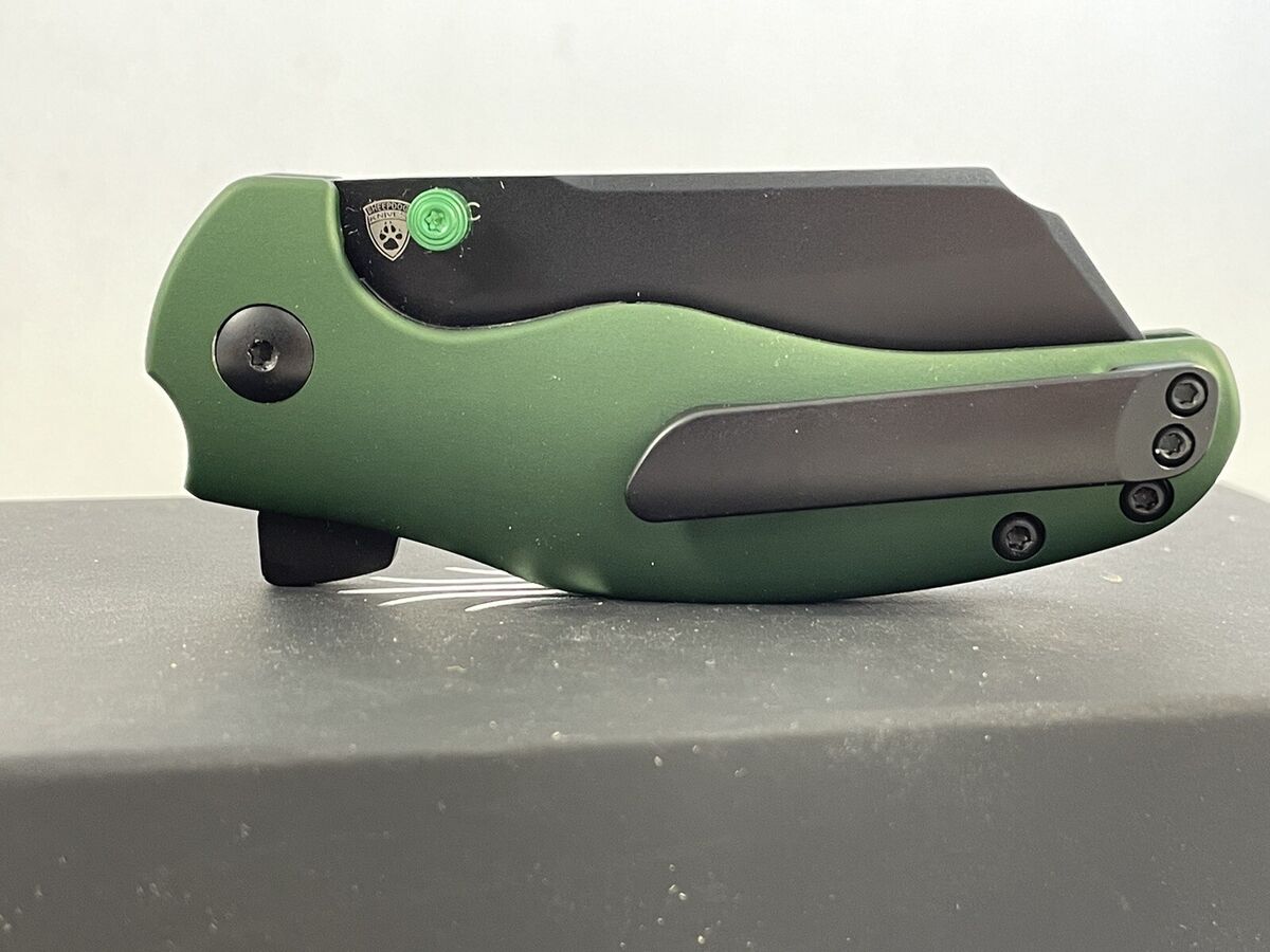 Kizer Exclusive Mini Sheepdog Green Aluminum Black CPM-4V w Kizer Exclusive Mini Sheepdog Green Aluminum Black CPM-4V w