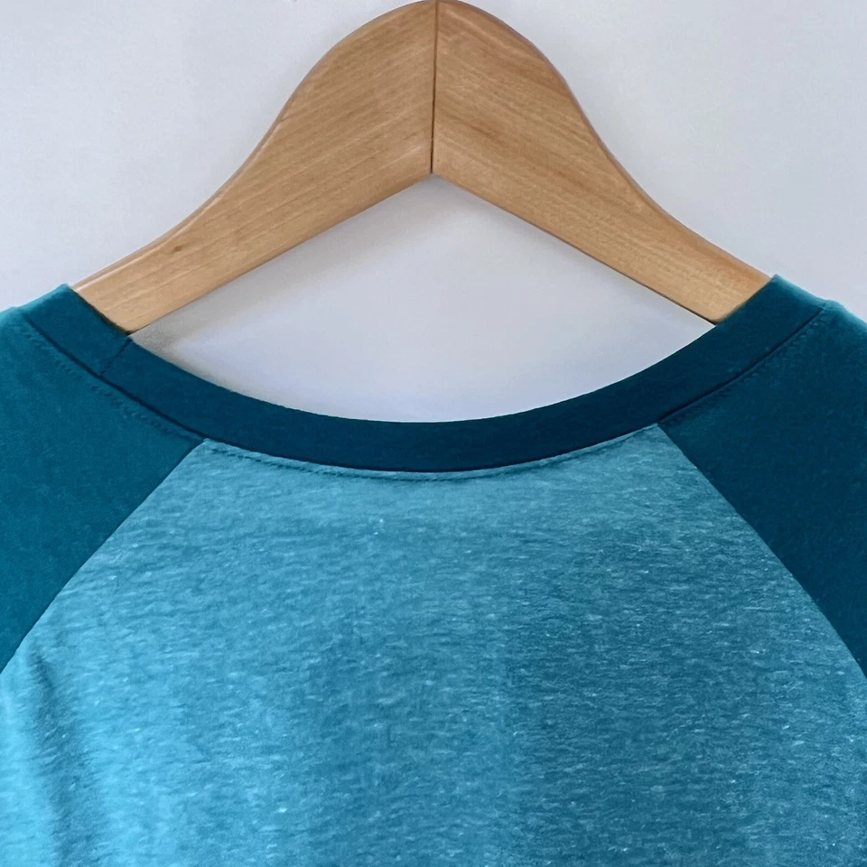 Camiseta túnica manga raglán Athletic Works para mujer talla 3XL verde divertida parodia Foto 4 de 4