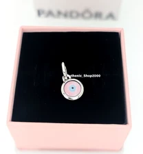 New Authentic PANDORA ME Engravable Evil Eye Murano Glass Mini Charm 793693C00
