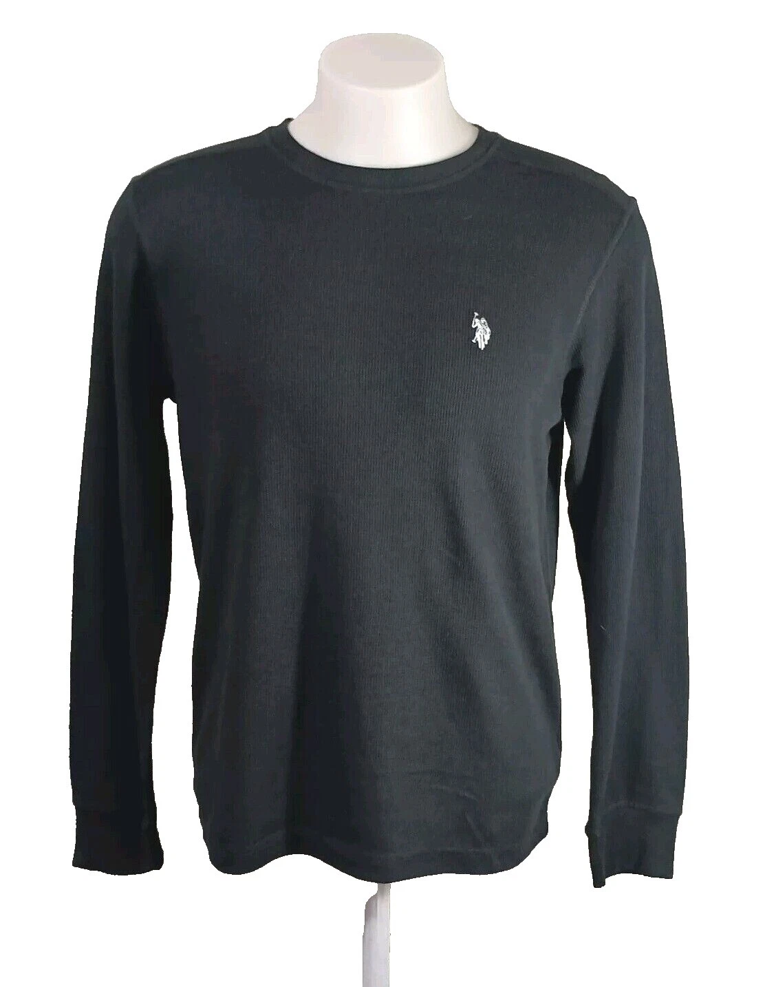 Manga larga US Polo Assn. camisas negras para hombres