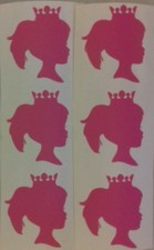 20 - 500 pink princess stickers fun children girls birthday party