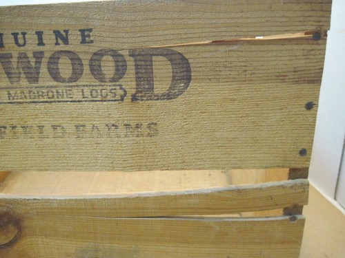 OLD VINTAGE WOOD GENUINE FIREWOOD SPLIT OAK & MADRONE LOGS CRATE BOX - Picture 6 of 6
