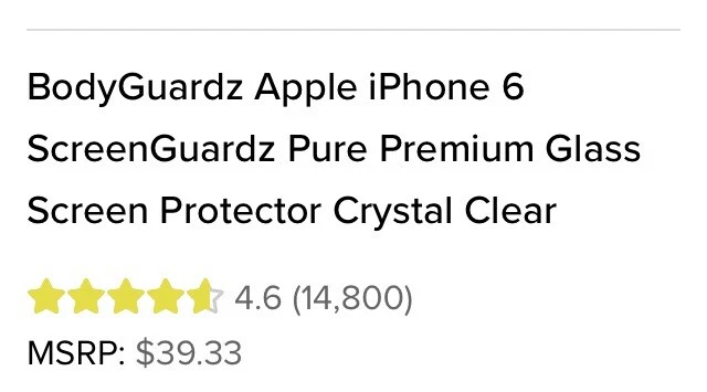 BODYGUARDZ PURE PREMIUM Screen Protector ￼ ~ iPhone 6/6s￼ ~ NEW - Image 3 of 3