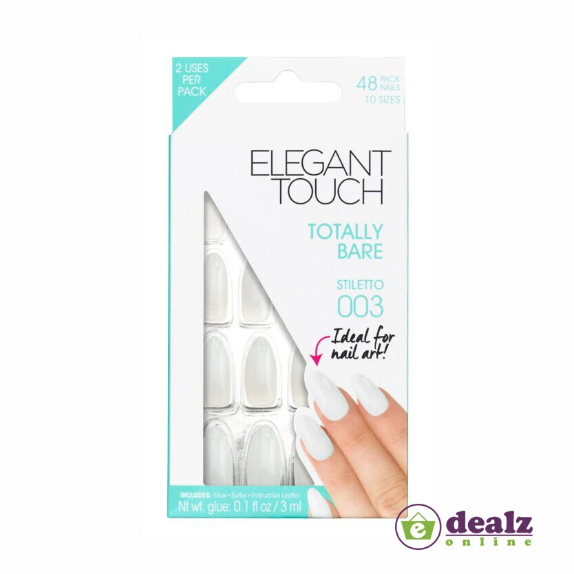 Elegant Touch Luxe Looks False Artificial Nails Manicure Kit 24 48 Nails Glue