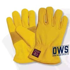 2 x Parweld Panther Leather Premium Drivers Gloves Fully Lined Tough Welding 