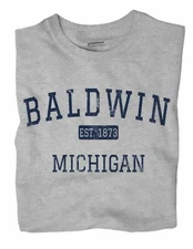 Baldwin Michigan MI T-Shirt Lake County EST