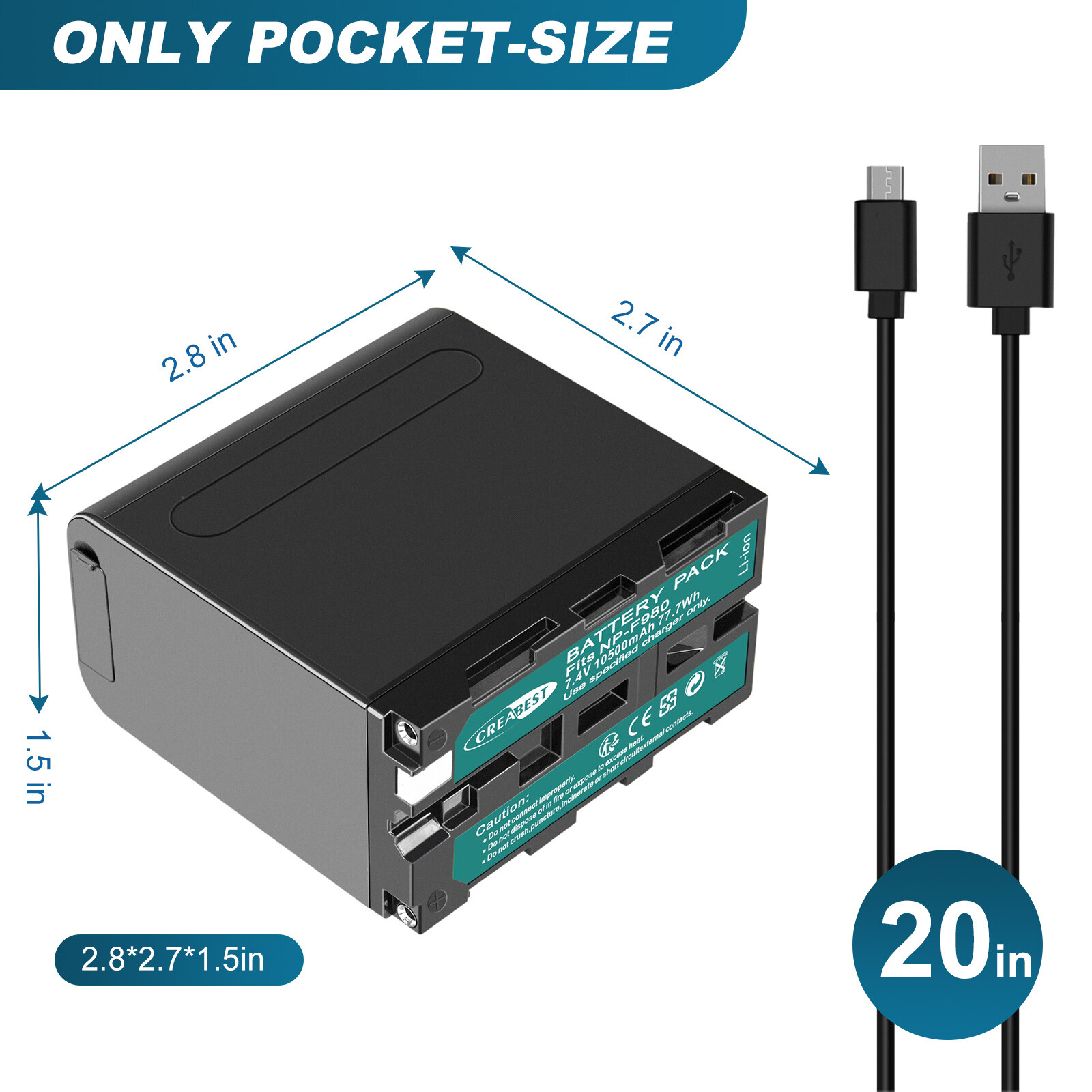 Batería de NP F990 de 12000mAh para Sony NP F970,F750,F520, CCD SC55