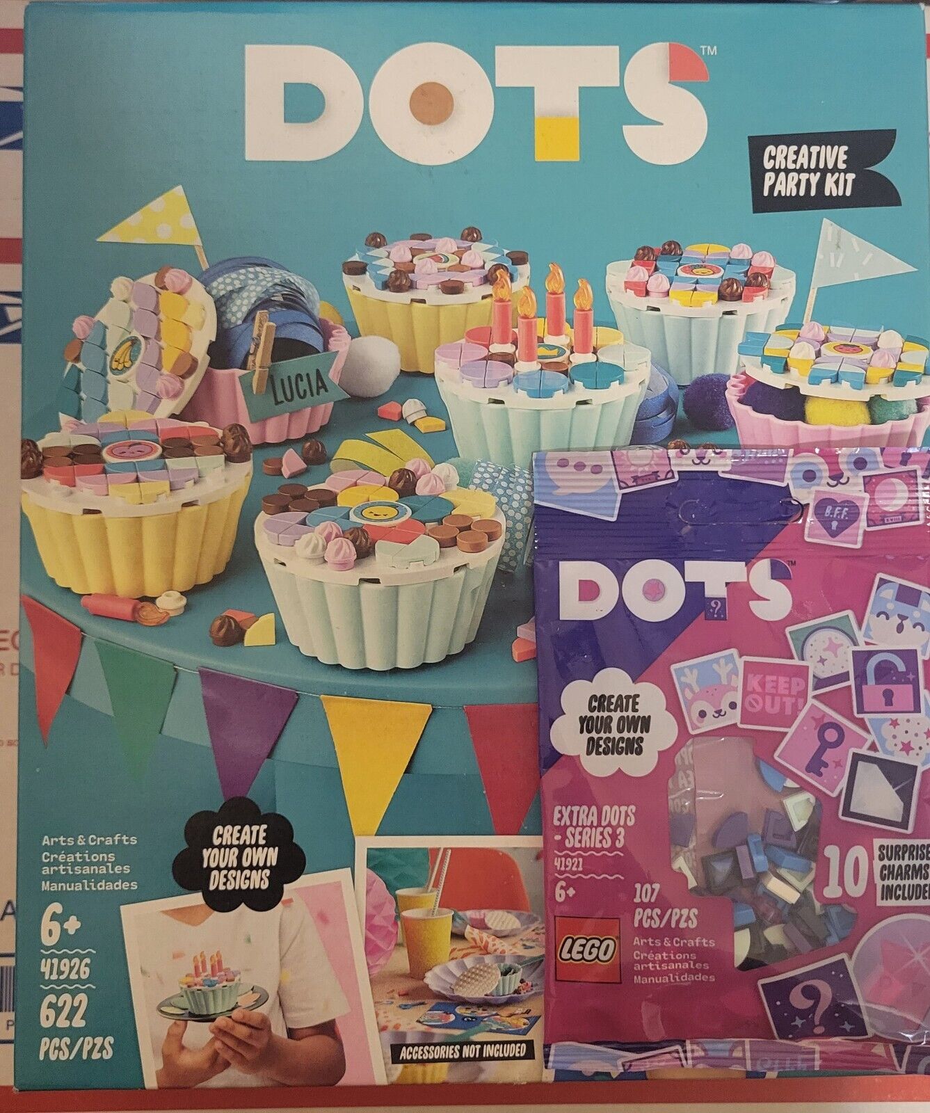 LEGO DOTS Creative Party Kit 41926 With Extra Dots 41921 