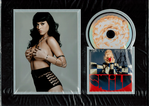 Katy Perry signiertes CD Cover Foto Halterung Display A3 AFTAL & UACC, RACC vertrauenswürdiges Echtheitszertifikat