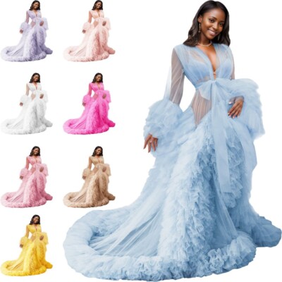 Women Dresses Maternity Sleepwear Robe Pregnant Gowns for Photo Shoot Photograph