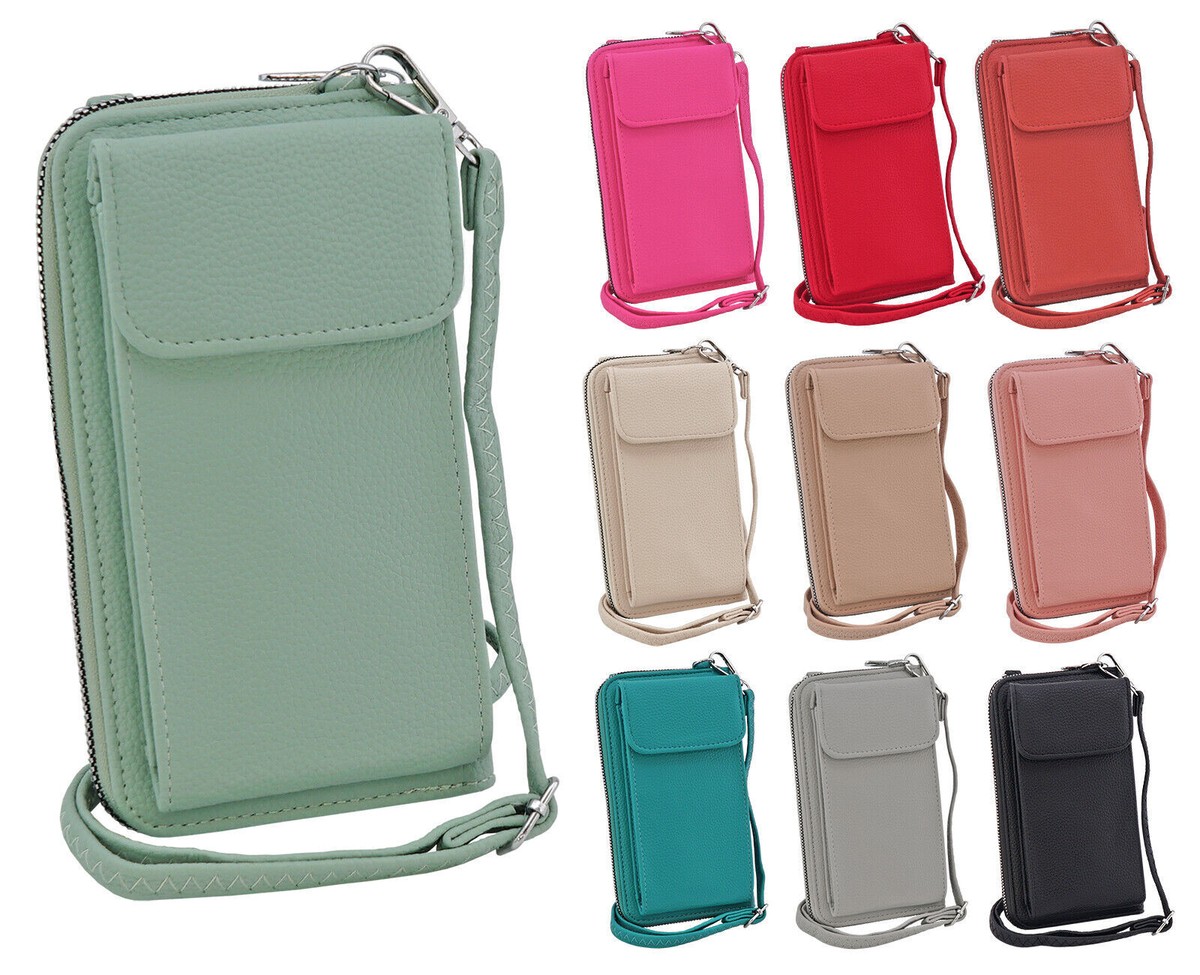 Handytasche Portemonnaie Damen Geldbörse Umhängetasche Handyfach 15888-1