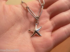 Tiffany & Co Silver Peretti Starfish Link Bracelet Bangle Oval Chain Gift Pouch
