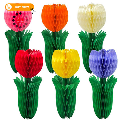 Pedel Tulip Honeycomb Centerpieces 8 inches,
