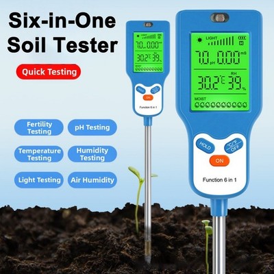 Six-in-one Soil Measuring Instrument Soil Moisture Fertility PH Value Tester