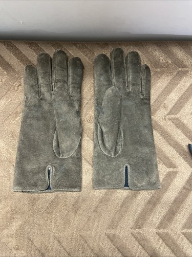 Guantes Isotoner Cuero Genuino Marrón Forrados Aislados Mujer Talla XL • De Colección - Imagen 8 de 8