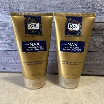 Lot Of 2 RoC Max Resurfacing Facial Cleanser Purifying Face Wash Anti-Aging 5oz