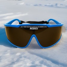 Men’s Blue Sports Visor Sunglasses by RODEO