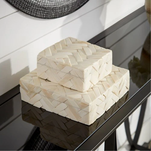 Cyan Design 10235 Cumberland White Container, Large - Picture 10 of 11