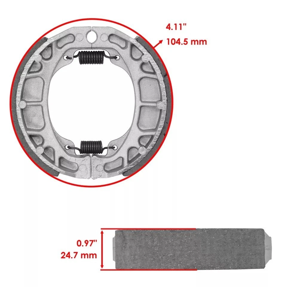 Sapatos de freio dianteiro e traseiro para Honda XR75 1975 1976 1977 1978 1979 - Imagem 3 de 4