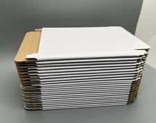 50 PCS White Corrugated Cardboard CD Craft Mailer, 5.5"X5.0"X0.5", Sturdy, JS87