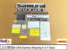 Suzuki Samurai Emblems And Decals Set Complete Black
