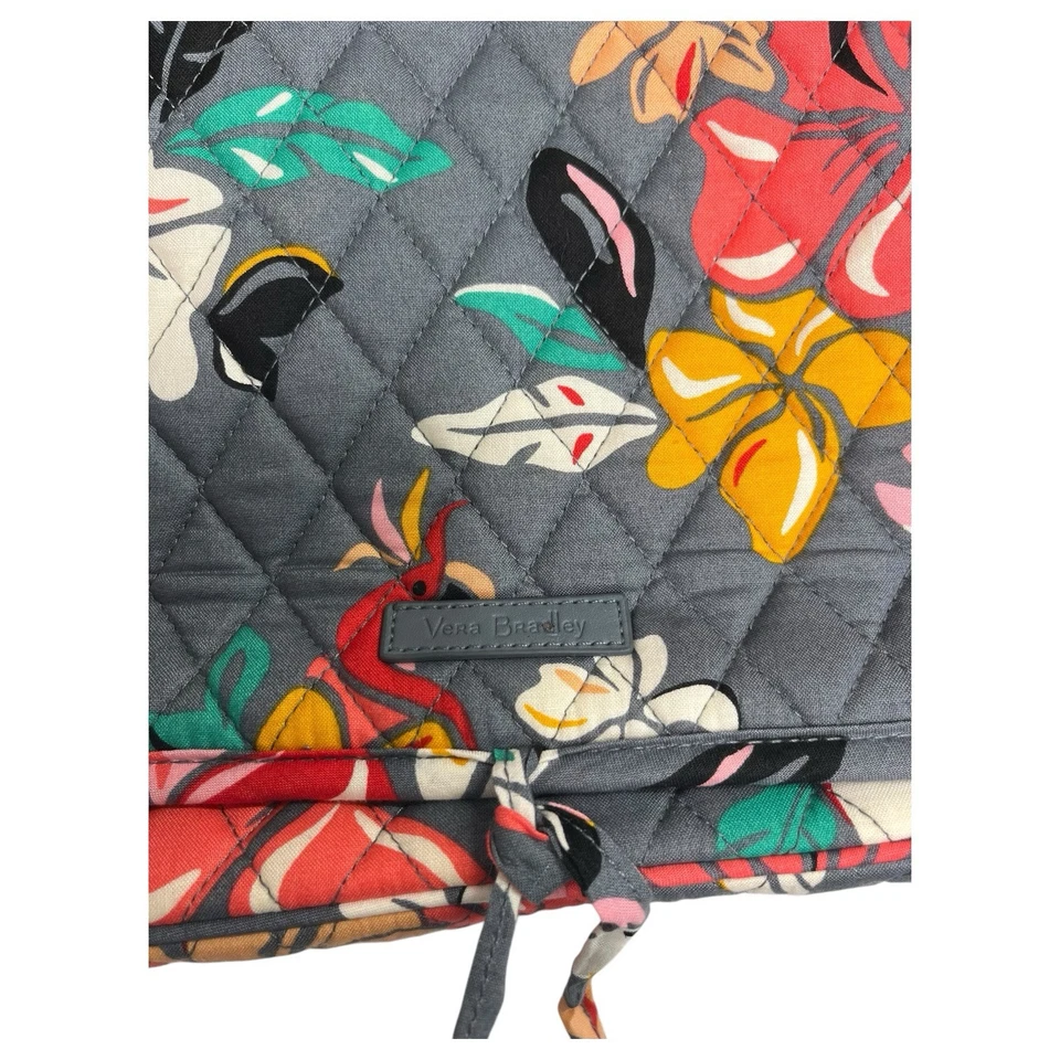 Vera Bradley Hanging Organizer Gray Floral Carryall Coastal Paradise Retired - Image 2 of 4
