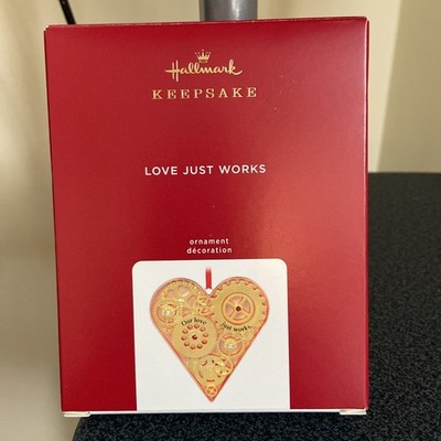 Hallmark Ornament 2020, Our Love Just Works Gears Heart Metal^