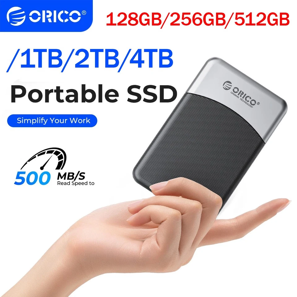 ORICO 128G - 4TB Externo SSD Hasta 2000 MB/s, Unidad de Estado Sólido Portátil USB 3.2 Foto 3 de 4