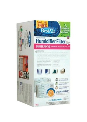 BestAir H62 Replacement Humidifier Filters Pack of 2
