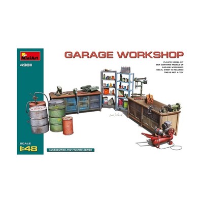 MiniArt Historical Model 1:48 Garage Workshop New