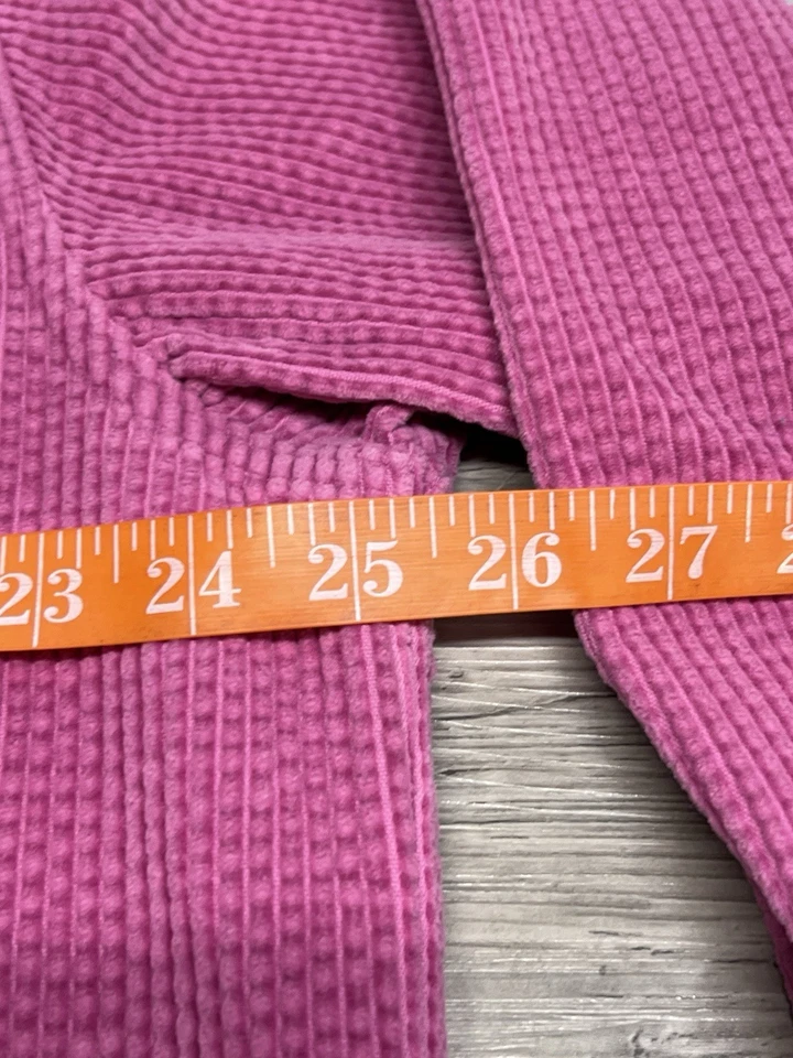 Vintage LL Bean Womens Wide Whale Pink Corduroy Button Up Long Sleeve Shirt XL - Image 4 of 4