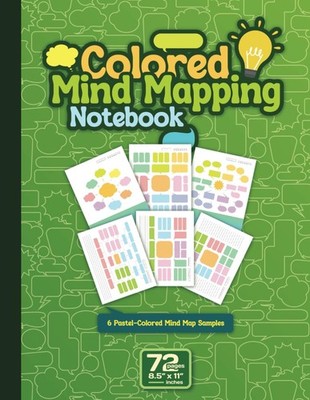 Colored Mind Mapping Notebook: Pastel Colored Blank Mind Map / 72 pages, 8.5x11