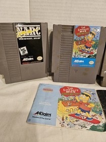 NES 5 Games Lot Simpson's, Roger Rabbit, Blades Of Steel, Arch Rivals, NARC
