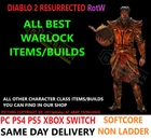 ✅PC PS4 PS5 XBOX SWITCH✅ WARLOCK ALL BEST ITEMS BUILD DIABLO 2 RESURRECTED D2R