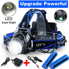 Rechargeable LED Headlamp 2x 18650 Battery Super Bright Head Lamp Flashlight