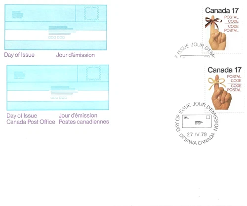 🍁Canada   #815/816    "Postal Codes"   Two Brand New  1979  First Day Covers